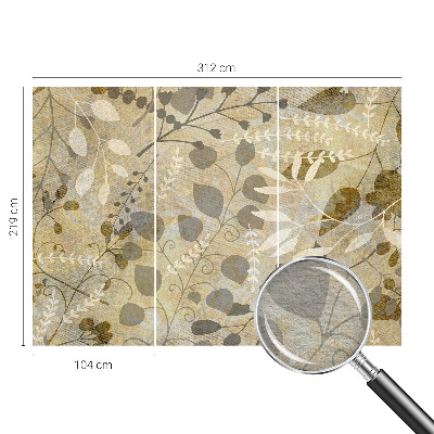 Papel de parede decorativo Folhas de galho