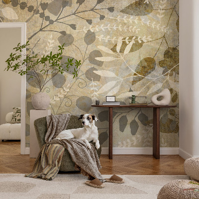 Papel de parede decorativo Folhas de galho