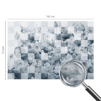 Mural de fotos na parede flores de lótus