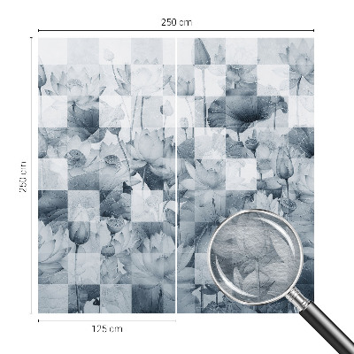 Mural de fotos na parede flores de lótus