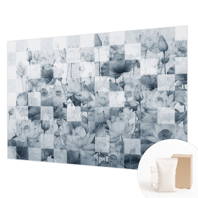 Mural de fotos na parede flores de lótus