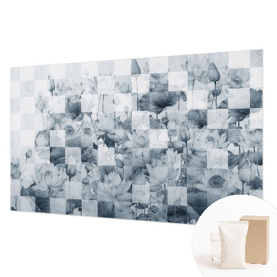 Mural de fotos na parede flores de lótus