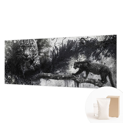 Papel de parede para sala Leopardos abstratos
