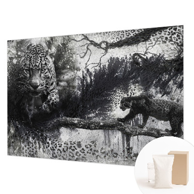 Papel de parede para sala Leopardos abstratos