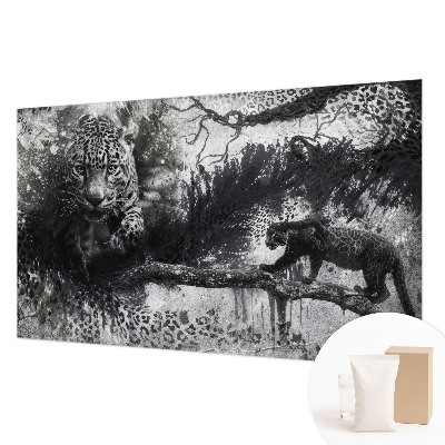 Papel de parede para sala Leopardos abstratos