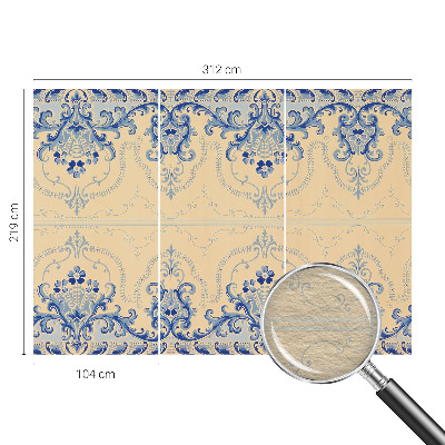 Papel de parede decorativo Enfeites azuis