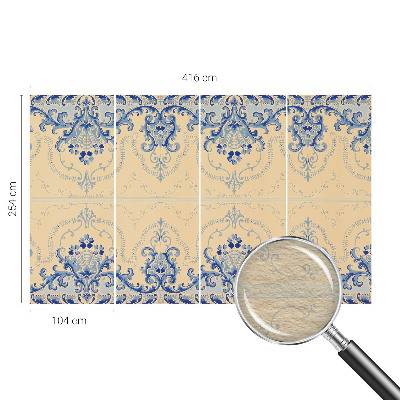 Papel de parede decorativo Enfeites azuis