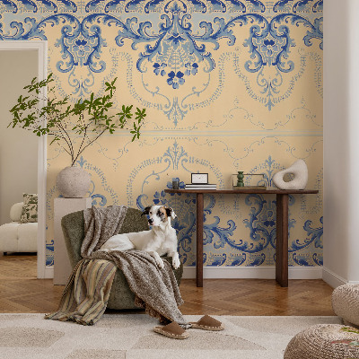 Papel de parede decorativo Enfeites azuis