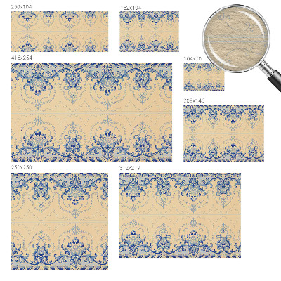 Papel de parede decorativo Enfeites azuis