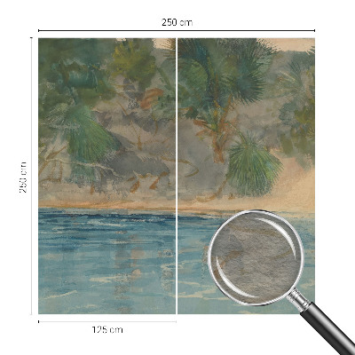 Papel de parede para sala Costa tropical
