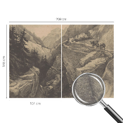 Mural de fotos na parede Montanhas pitorescas