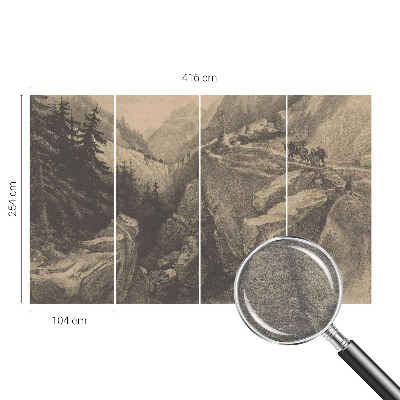 Mural de fotos na parede Montanhas pitorescas