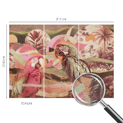 Papel de parede para quarto Pássaros tropicais