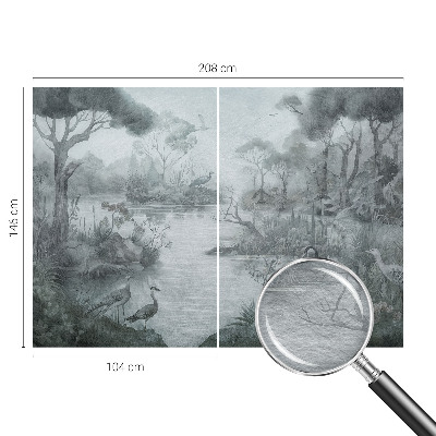 Papel de parede decorativo paisagem natural