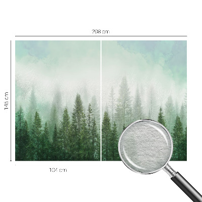 Mural de fotos na parede Lobo na floresta