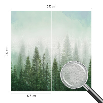 Mural de fotos na parede Lobo na floresta