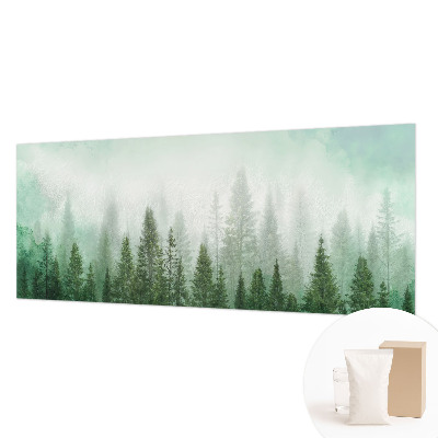 Mural de fotos na parede Lobo na floresta