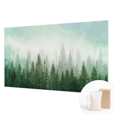 Mural de fotos na parede Lobo na floresta