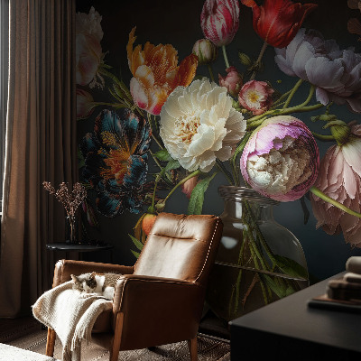 Papel de parede para sala Buquê de flores