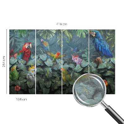 Papel de parede decorativo Selva exótica