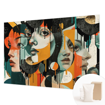 Papel de parede Rostos coloridos