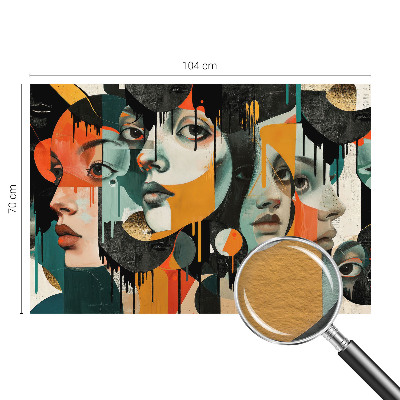 Papel de parede Rostos coloridos