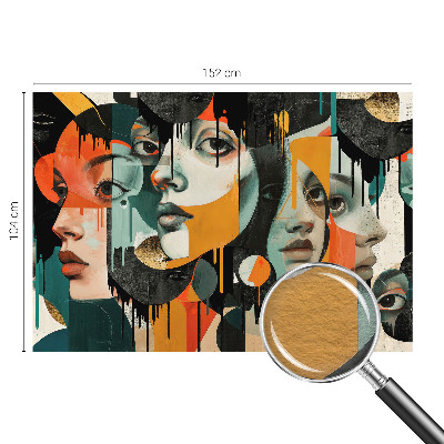 Papel de parede Rostos coloridos