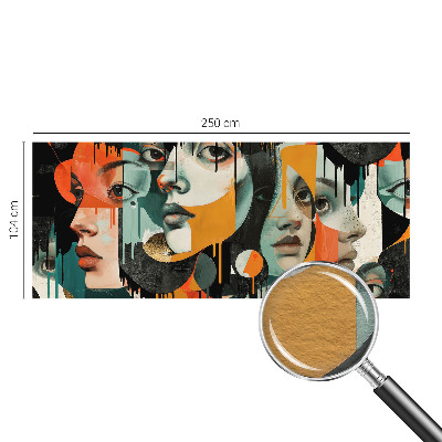 Papel de parede Rostos coloridos