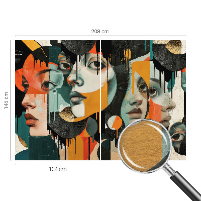 Papel de parede Rostos coloridos