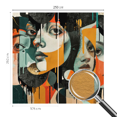 Papel de parede Rostos coloridos