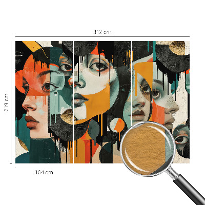 Papel de parede Rostos coloridos