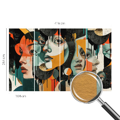 Papel de parede Rostos coloridos