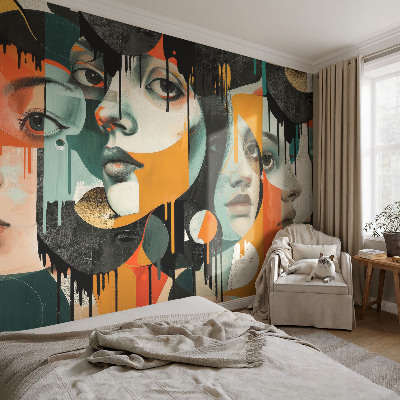 Papel de parede Rostos coloridos