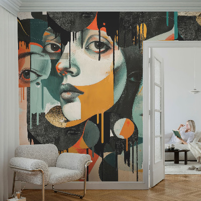 Papel de parede Rostos coloridos