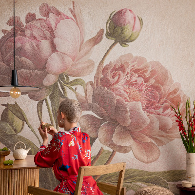 Papel de parede fotográfico Peônias delicadas