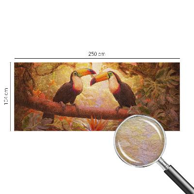 Papel de parede decorativo tucanos coloridos