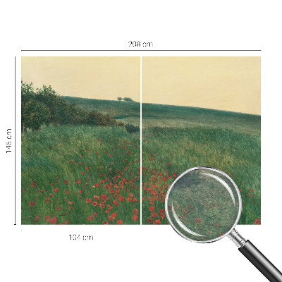 Papel de parede fotográfico Campos de papoulas