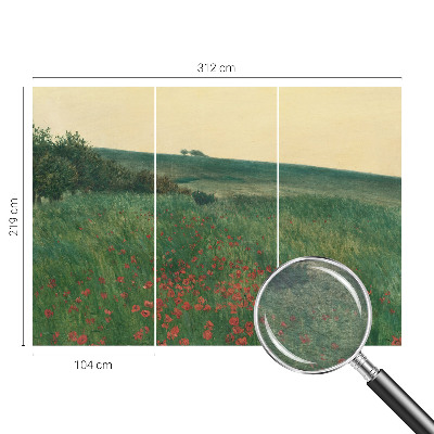 Papel de parede fotográfico Campos de papoulas