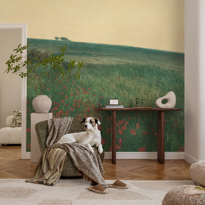 Papel de parede fotográfico Campos de papoulas