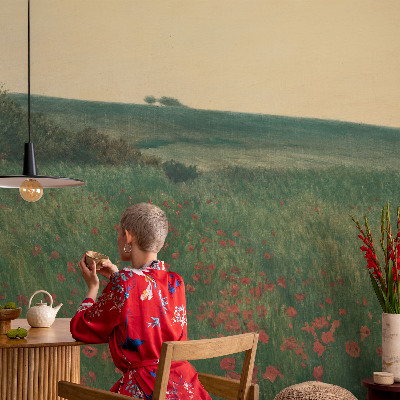 Papel de parede fotográfico Campos de papoulas