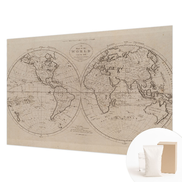 Mural de fotos na parede Mapa antigo