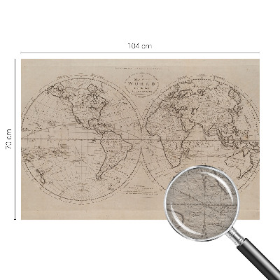 Mural de fotos na parede Mapa antigo