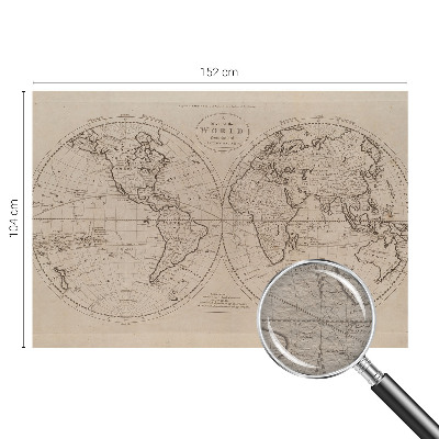 Mural de fotos na parede Mapa antigo