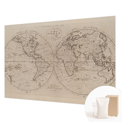 Mural de fotos na parede Mapa antigo