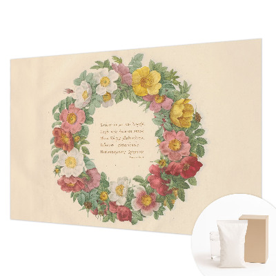 Papel de parede decorativo Coroa de flores