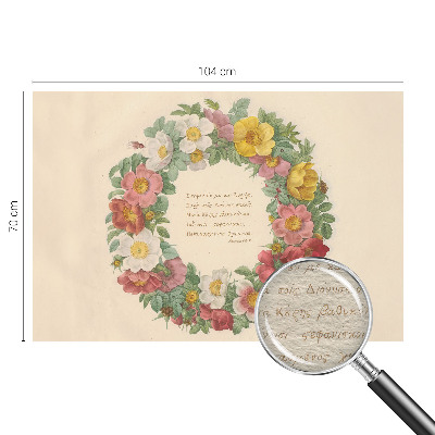 Papel de parede decorativo Coroa de flores