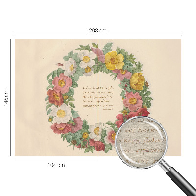 Papel de parede decorativo Coroa de flores