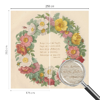 Papel de parede decorativo Coroa de flores