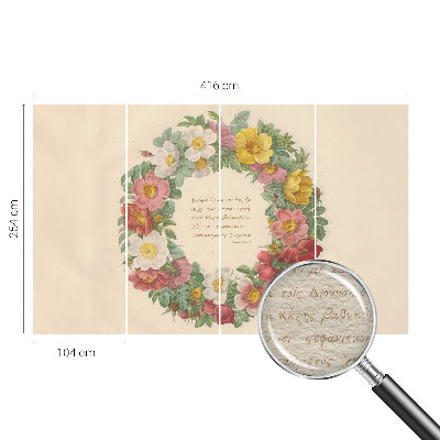 Papel de parede decorativo Coroa de flores
