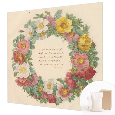 Papel de parede decorativo Coroa de flores